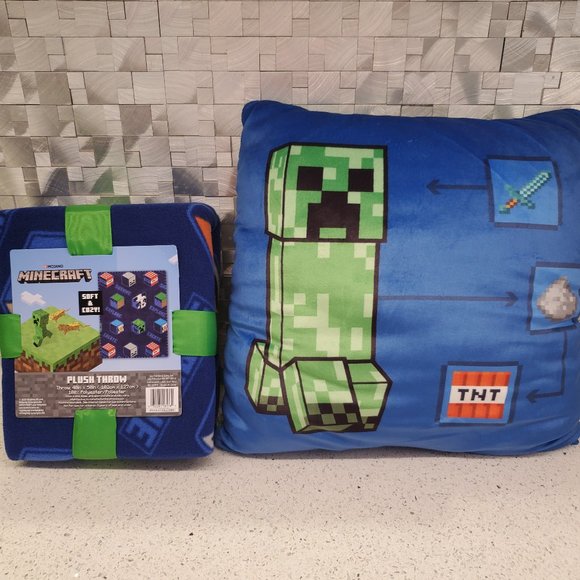 Minecraft Other - Minecraft Blanket + Minecraft Pillow